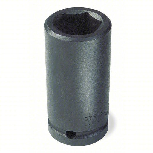 Proto J07519L Impact Socket 3/4 in Drive Size, 1 3/16 in Socket Size, 6-Point, Deep, Black Oxide