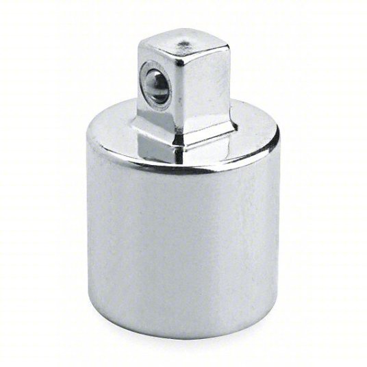 Proto J5453 Socket Adapter 1/2 in Output Drive Size, Square, 1 7/8 in Overall Lg, Chrome, Locking