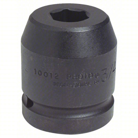 Proto J10056 Impact Socket 1 in Drive Size, 3 1/2 in Socket Size, 6-Point, Std, Black Oxide