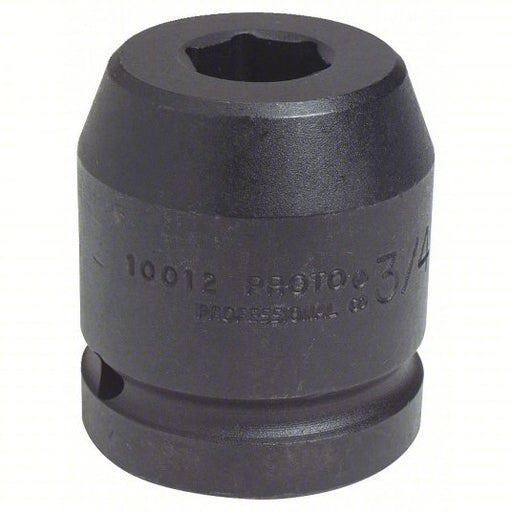 Proto J10056 Impact Socket 1 in Drive Size, 3 1/2 in Socket Size, 6-Point, Std, Black Oxide