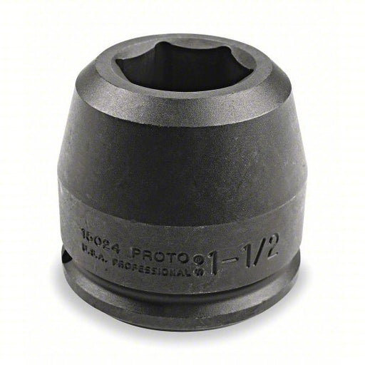 Proto J15036 Impact Socket 1 1/2 in Drive Size, 2 1/4 in Socket Size, 6-Point, Std, Black Oxide