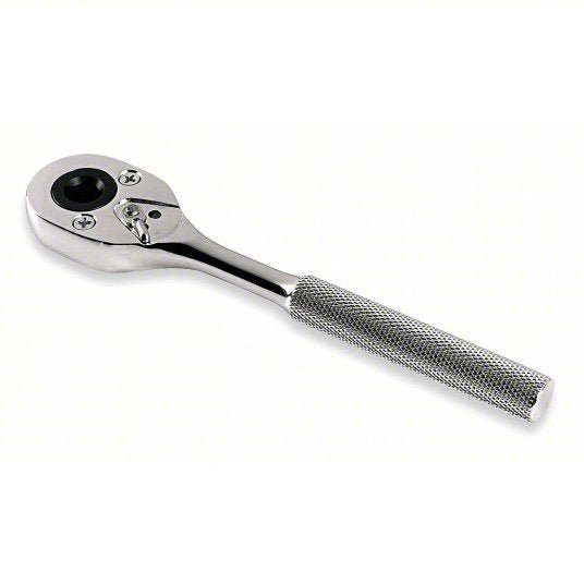 Proto J5249FW Hand Ratchet Pear, Reversing, 7 in Overall Lg, Chrome, 15° Min Arc Swing, 3/8 in Drive Size