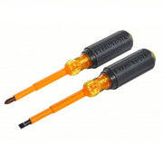 Klein 33532-INS ESD Safe Insulated Screwdriver Set 2 Pieces, Phillips/Slotted Tip, 1/4 in Tip Size