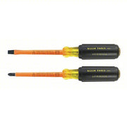Klein 33532-INS ESD Safe Insulated Screwdriver Set 2 Pieces, Phillips/Slotted Tip, 1/4 in Tip Size