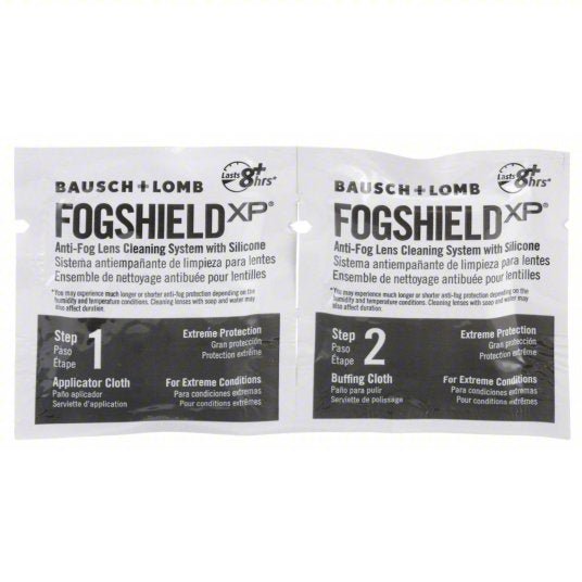 Bausch & Lomb 8577PMT FogShield XP Pre-Moistened Towelette Station 25 Wipe Count, Individually Wrapped, Pre-Moistened