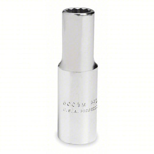 Proto J5012 Socket 3/8 in Drive Size, 3/8 in Socket Size, 12-Point, Deep, Chrome
