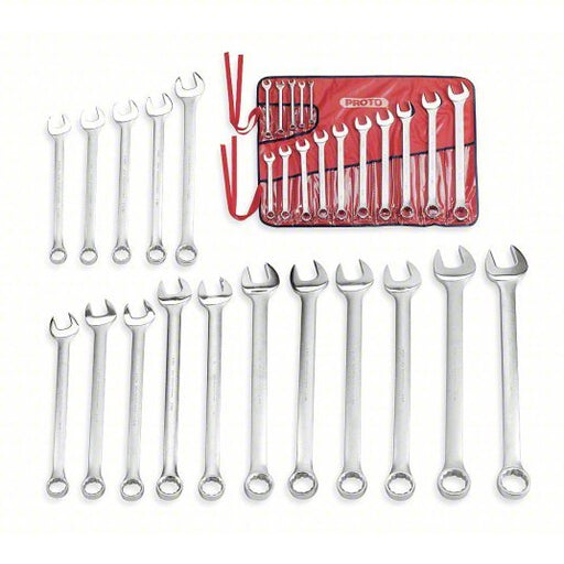 Proto J1200-90ASD Combination Wrench Set Alloy Steel, Satin, 31 Tools, 5/16 in to 2 1/2 in Range of Head Sizes