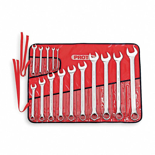 Proto J1200P-MASD 18 Piece Satin Metric Combination ASD Wrench Set - 12 Point