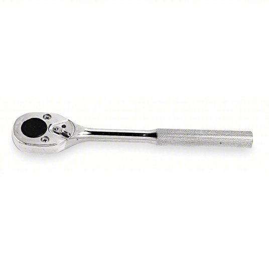 Proto J5449 Hand Ratchet Pear, Reversing, 10 in Overall Lg, Chrome, 15° Min Arc Swing, 1/2 in Drive Size