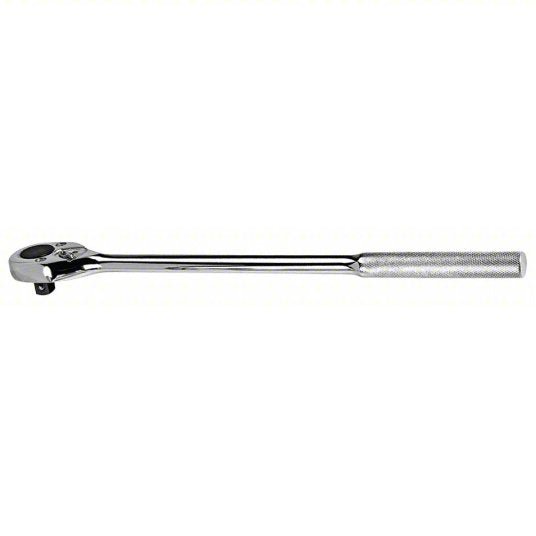 Proto J5450 Hand Ratchet Pear, Reversing, 16 in Overall Lg, Chrome, 15° Min Arc Swing, 1/2 in Drive Size