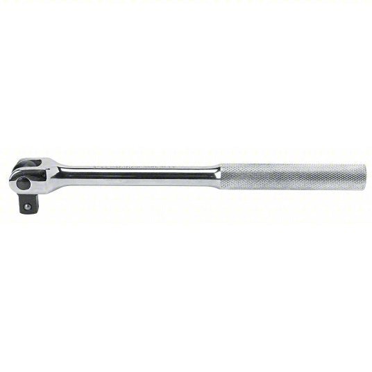 Proto J5466 Breaker Bar 1/2 in Drive Size, 10 1/2 in Overall Lg, Knurled Grip, Alloy Steel, Chrome