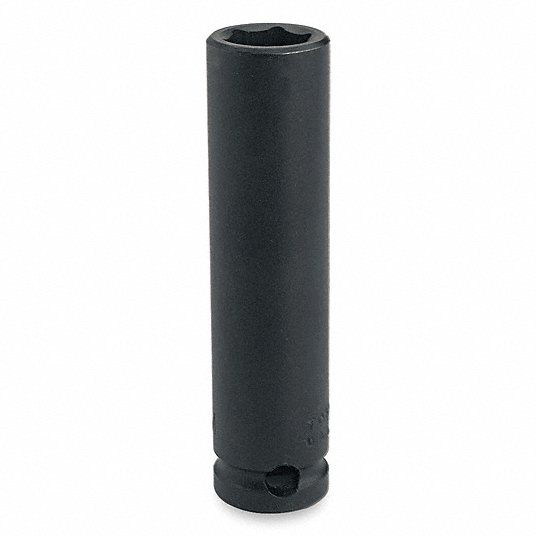 Proto J7330M Impact Socket 1/2 in Drive Size, Metric, 30 mm Socket Size, 6-Point, Deep, Black Oxide