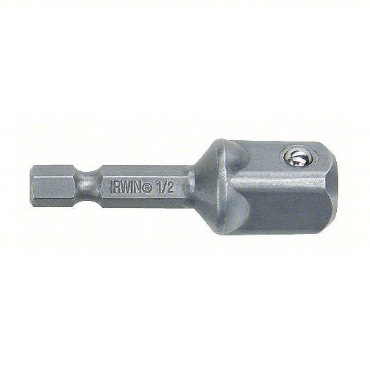 Irwin IWAF26212 Socket Adapter 1/4 in Input Drive Size, Black Oxide, 1/2 in Output Drive Size, Square
