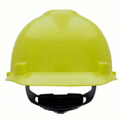 MSA 10061512 Hard Hat Hi-Visibility Yellow, No Graphics, Ratchet (4-Point), Polyethylene, Side-Slots