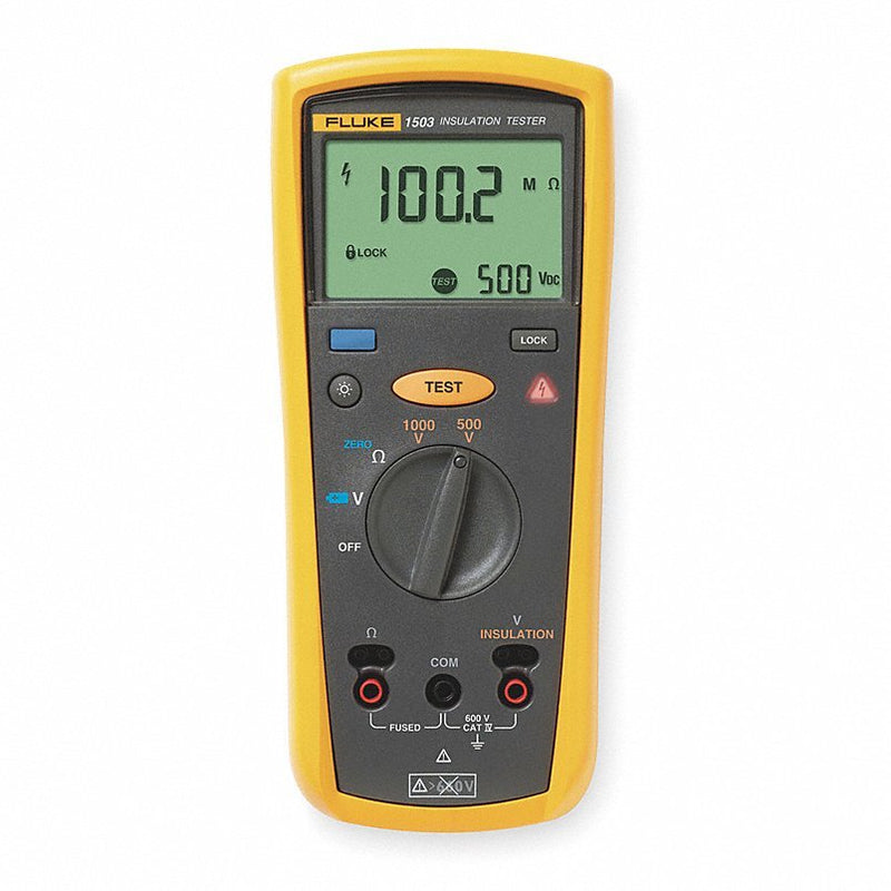 FLUKE 1503 Insulation Resistance Tester 0.01 kiloohm to 20 kiloohm, CAT IV 600V