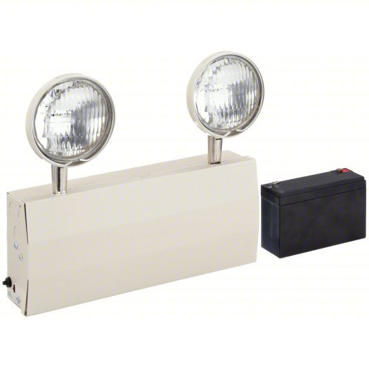 Lithonia ELT632CNY Emergency Light Halogen, Indoor, 12 W Lamp Watt, 120/277V AC, 32 W Emergency Watt, Surface, Beige