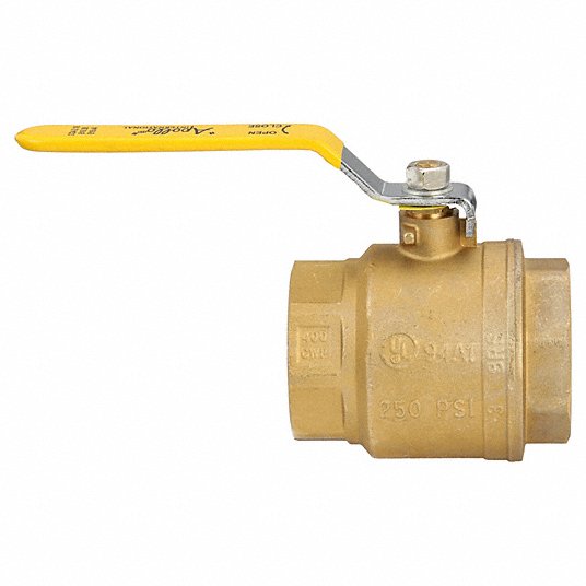 Apollo 94A10001 Manual Two-Way Ball Valve 3 in, Brass, Straight, FNPT x FNPT, 400 psi Max. Pressure (CWP)