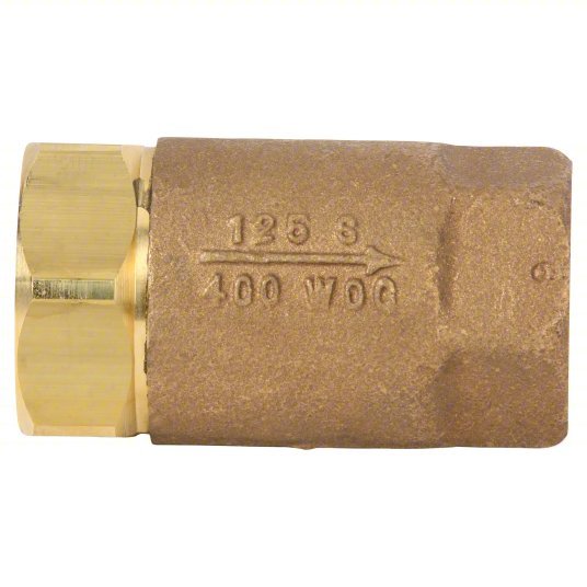 Apollo 6110701 Spring Check Valve Single Flow, Inline Ball Cone, Bronze, 1 1/2 in Pipe/Tube Size