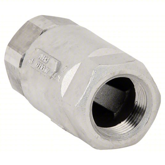 Apollo 6210801 Ball Cone Spring Check Valve Single Flow, Stainless Steel, FNPT x FNPT