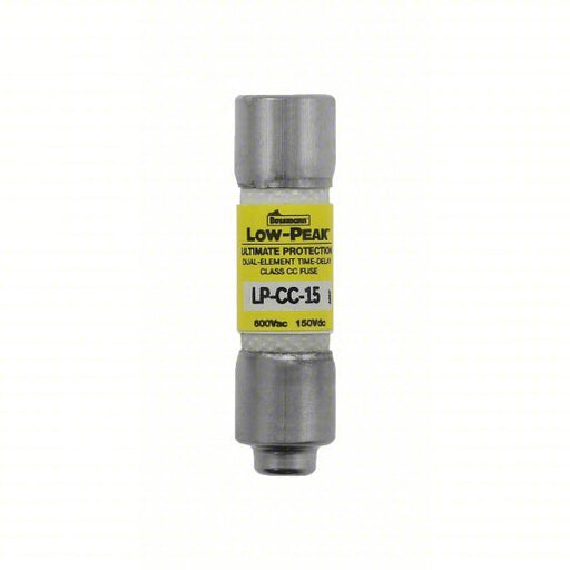 Bussmann LP - CC - 15 UL Class CC Fuse Time Delay, 15 A, LP - CC, Cylindrical Body, Nonindicating, 150V DC - Redwood.KV1CX48