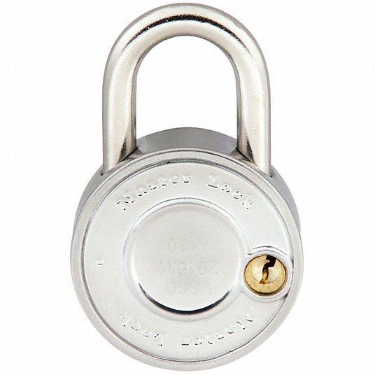 Master Lock 1525 Combination Padlock, Center, Black/Silver
