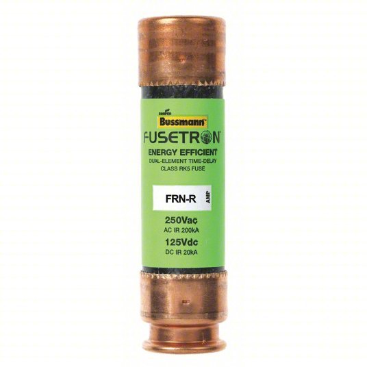Bussmann FRN-R-20 Fuse 20 A, 250V AC, 2 in L x 9/16 in dia Fuse Size, Cylindrical Body, FRN-R