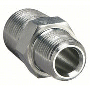 Parker 8-4 MHN-S Hex Nipple Carbon Steel, 1/2 in x 1/4 in Fitting Pipe Size, Male NPT x Male NPT, 1 11/16 in Lg