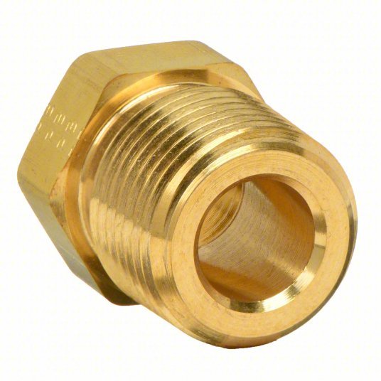 Parker 12-8 RB-B Reducing Bushing Brass, 3/4 in x 1/2 in Fitting Pipe Size, Male NPT x Female NPT