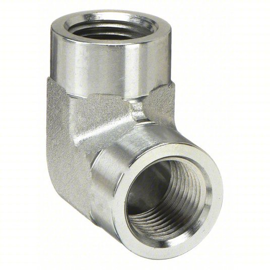 Parker 8-8 FE-S 90° Elbow Carbon Steel, 1/2 in x 1/2 in Fitting Pipe Size, Female NPT x Female NPT, 2 7/16 in Lg