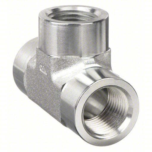 Parker 8-8-8 FT-S Tee Carbon Steel, 1/2 in x 1/2 in x 1/2 in Fitting Pipe Size, Female NPT x Female NPT x Female NPT