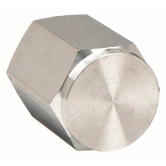 Parker 8 CP-SS Hex Head Cap 316L Stainless Steel, 1/2 in Fitting Pipe Size, Female NPT, 1 5/16 in Overall Lg