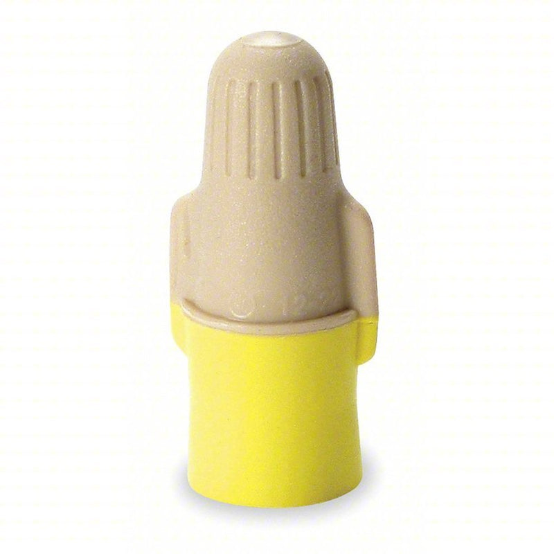 3M T/Y+BOX Twist On Wire Connector: Tan/Yellow, 100 PK