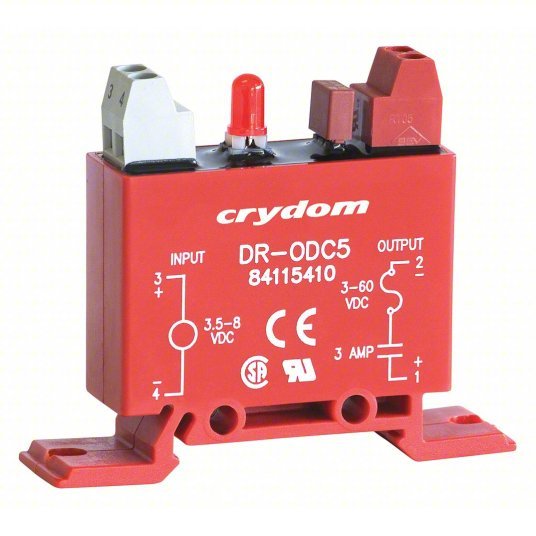 Crydom DR-ODC5 Output Module DIN-Rail & Surface Relay Mounting, 4 Pins, 4 to 8V DC Input