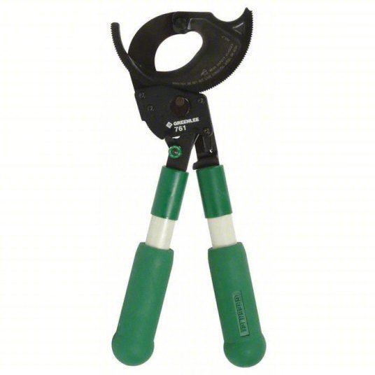 Greenlee 761 Ratchet Cable Cutter Fiberglass Handle, Center, For 1 1/8 in Max Dia Data Cable