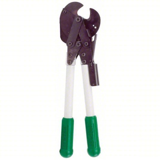 Greenlee 774 Ratchet Cable Cutter Fiberglass Handle, Shear, For 1 3/16 in Max Dia Data Cable
