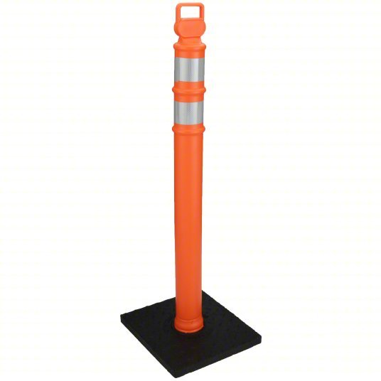 Cortina 03-747RBCG Delineator Post Portable, Orange, 45 in Overall Ht