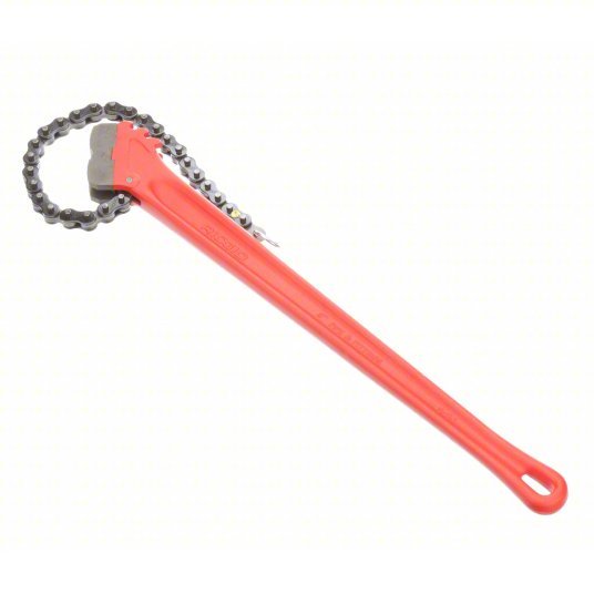 Ridgid 31325 Chain Wrench For 5 in Outside Dia, 20 1/4 in Chain Lg, 24 in Handle Lg, Alloy Steel