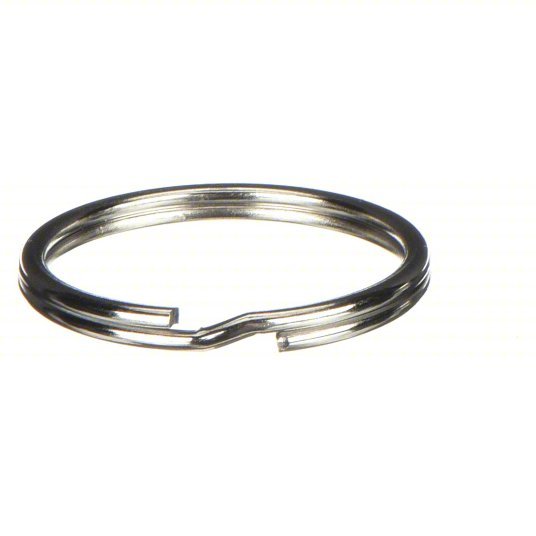 Redwood RW1F099 Split Key Ring 1 1/4 in Ring Size, Nickel Plated, 25 PK