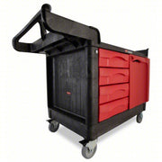 Rubbermaid FG453388BLA Mobile Cabinet Workbench 49 in x 26 1/4 in, Plastic, Black, Plastic