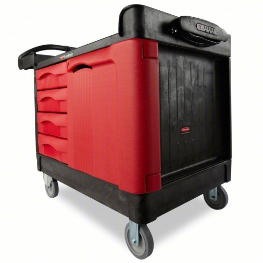 Rubbermaid FG453388BLA Mobile Cabinet Workbench 49 in x 26 1/4 in, Plastic, Black, Plastic