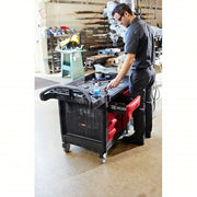 Rubbermaid FG453388BLA Mobile Cabinet Workbench 49 in x 26 1/4 in, Plastic, Black, Plastic