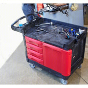 Rubbermaid FG453388BLA Mobile Cabinet Workbench 49 in x 26 1/4 in, Plastic, Black, Plastic