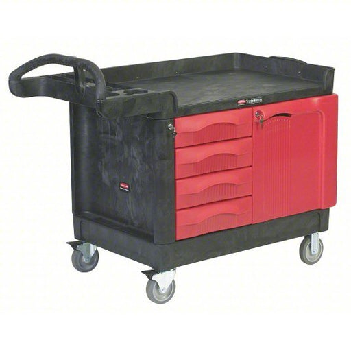 Rubbermaid FG453388BLA Mobile Cabinet Workbench 49 in x 26 1/4 in, Plastic, Black, Plastic