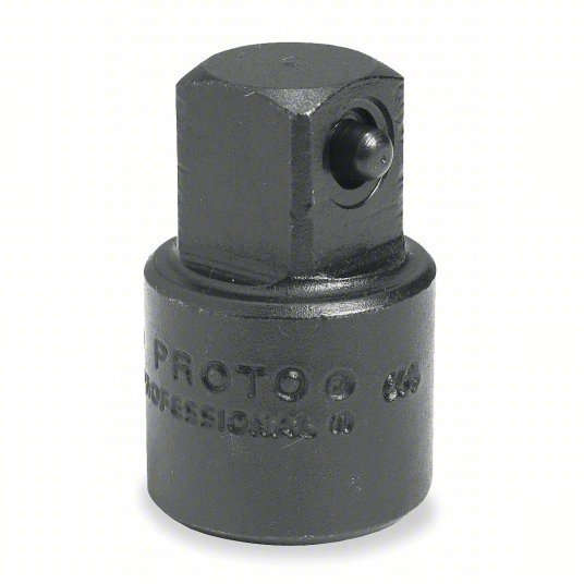 Proto J7651 Impact Socket Adapter 1/2 in Input Drive Size, Black Oxide, 3/8 in Output Drive Size, Square