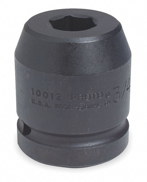 Proto J07535 Impact Socket, 3/4 in Drive Size, SAE, 2 3/16 in Socket Size, 6-Point, Std, Black Oxide