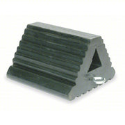 Redwood RW1GUL1 Wheel Chock 9 in Wd, 6 in Ht, 8 in Dp, Rubber, Grooved, Eyebolt
