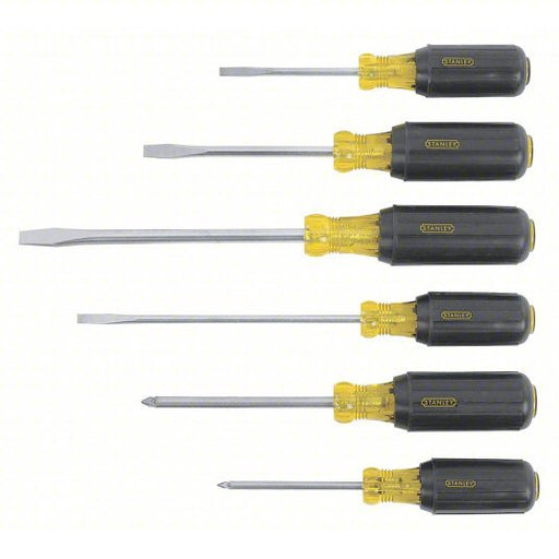 Stanley 66-565 6 PC. Vinyl Comfort Grip Cabinet. Standard, & Phillips Screwdriver Set