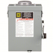 Square D D221NRB Safety Switch Fusible, 30 A, Three Phase, 240V AC, Galvanized Steel, Indoor/Outdoor