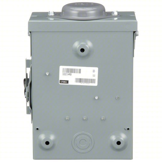 Square D D221NRB Safety Switch Fusible, 30 A, Three Phase, 240V AC, Galvanized Steel, Indoor/Outdoor