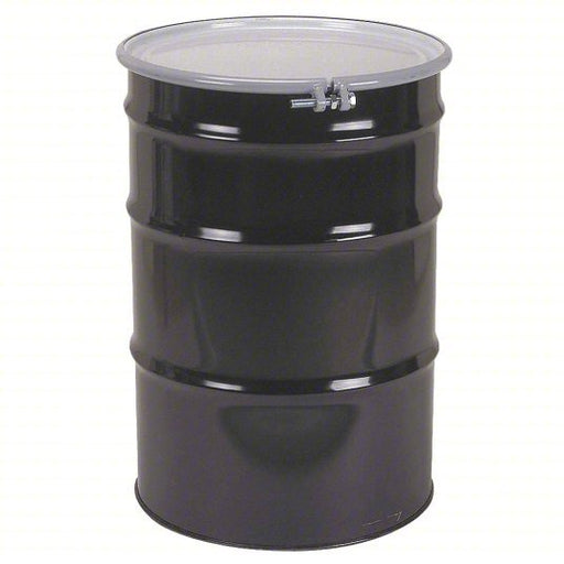 Redwood CQ5508 Transport Drum Steel, 55 gal, Bolt Ring, Black / White, 16 ga